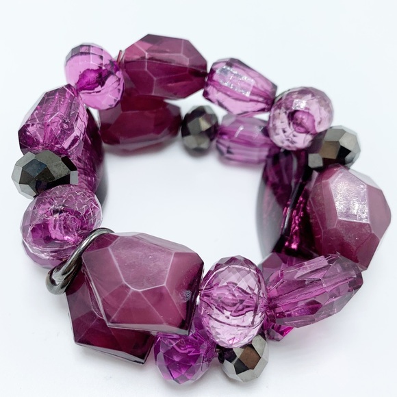 Chunky Beaded Necklace & Bracelet Set - Picture 4 of 6